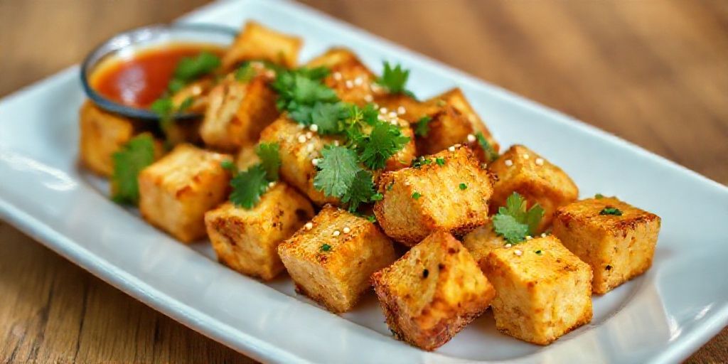 Тофу в хрустящей панировке: Идеальная веганская закуска за 20 минут
