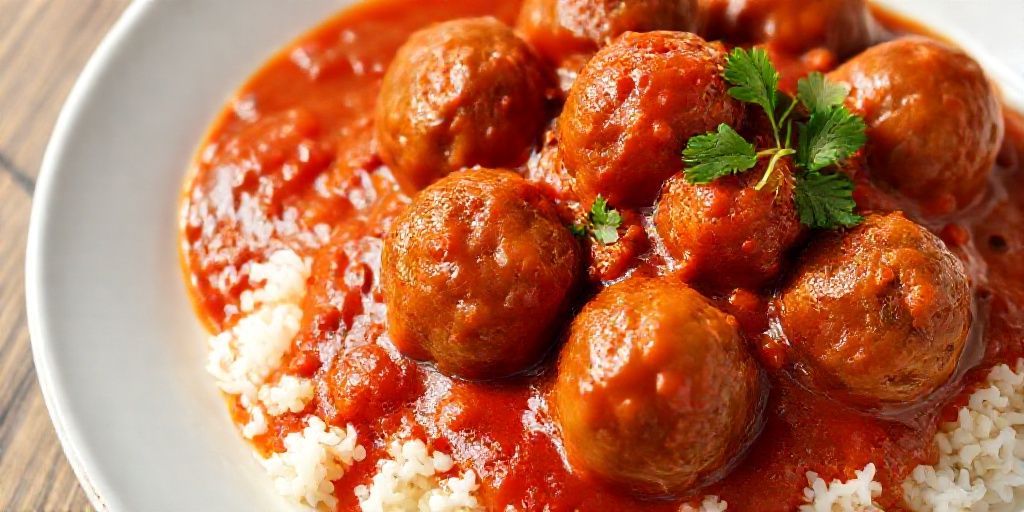 Тефтели в томатном соусе с рисом: пошаговый бюджетный рецепт на каждый день
