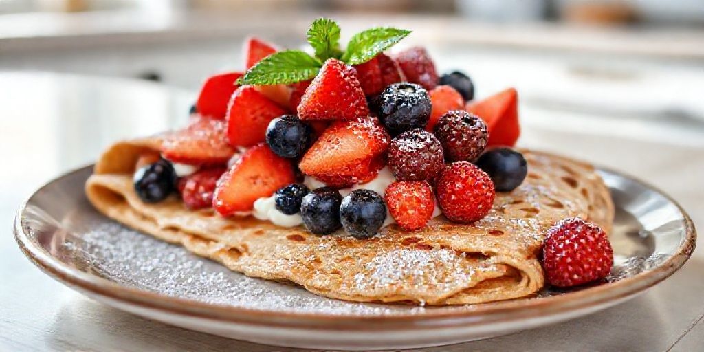 Овсяноблин с творогом и ягодами: быстрый и простой рецепт идеального завтрака за 10 минут
