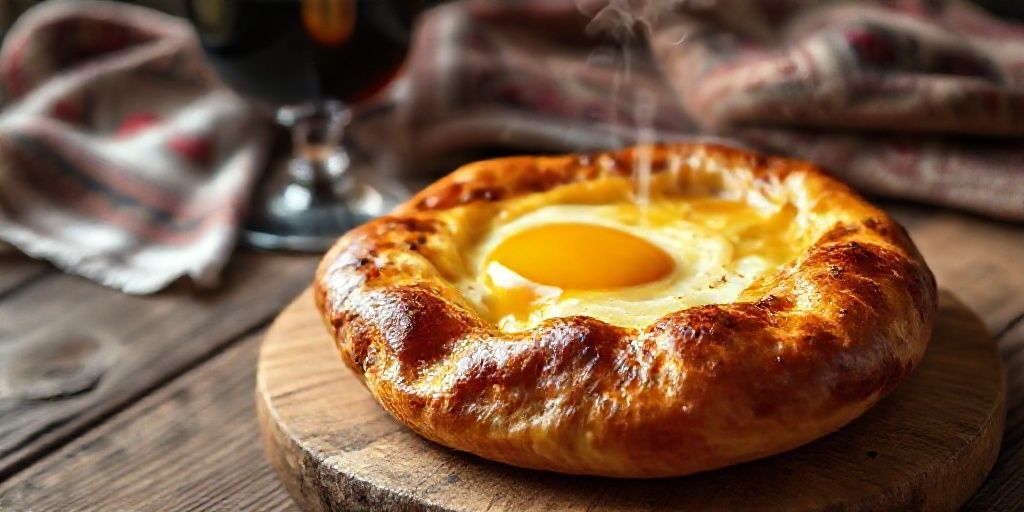 Хачапури по-аджарски: Солнце Грузии в сырной лодочке
