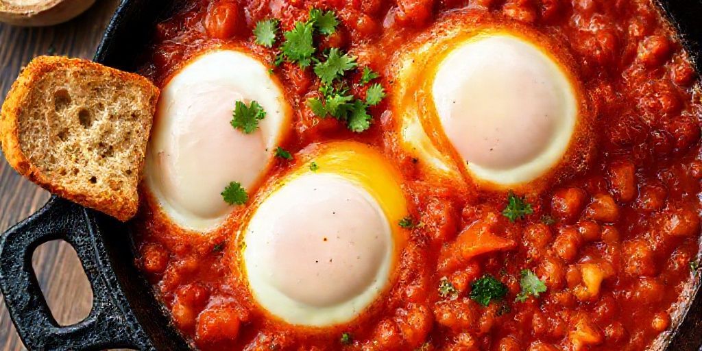 Шакшука с болгарским перцем: идеальный быстрый ужин за 25 минут
