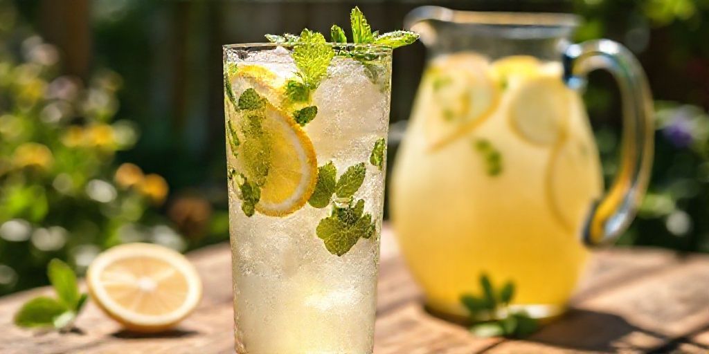 Домашний лимонад с мятой: идеальный летний напиток за 10 минут
