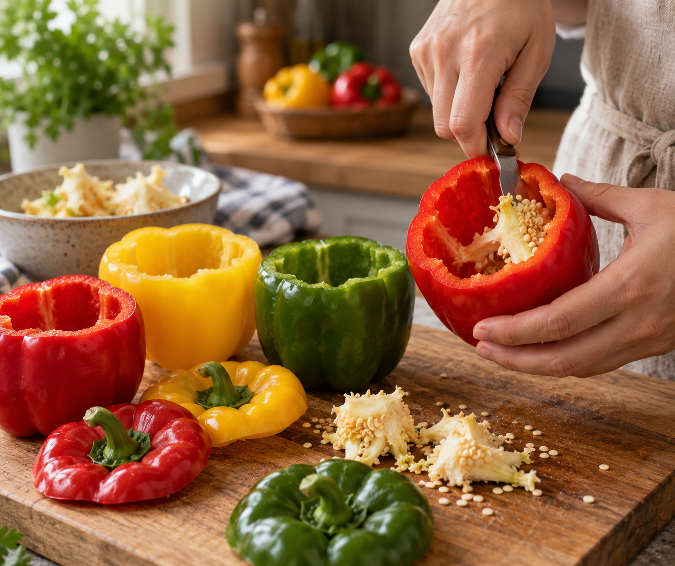 Фаршированные перцы с мясным фаршем и рисом